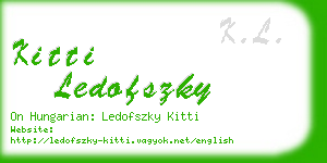 kitti ledofszky business card